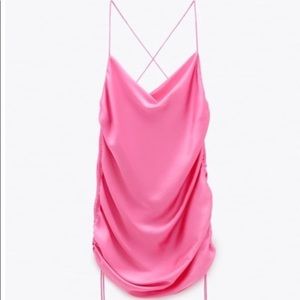 Zara Draped Satin Effect Dress